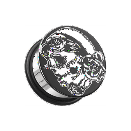 

Day of the Dead Gypsy Hollow Back Single Flared Ear Gauge Plug