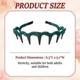 thumbnail image 7 of 3 Pack Retro High Skull Pearl Headband, Elegant Braided Pearls Headbands with Comb Teeth, Anti-Slip Hair Hoop Rhinestones for Women and Girls, 7 of 7