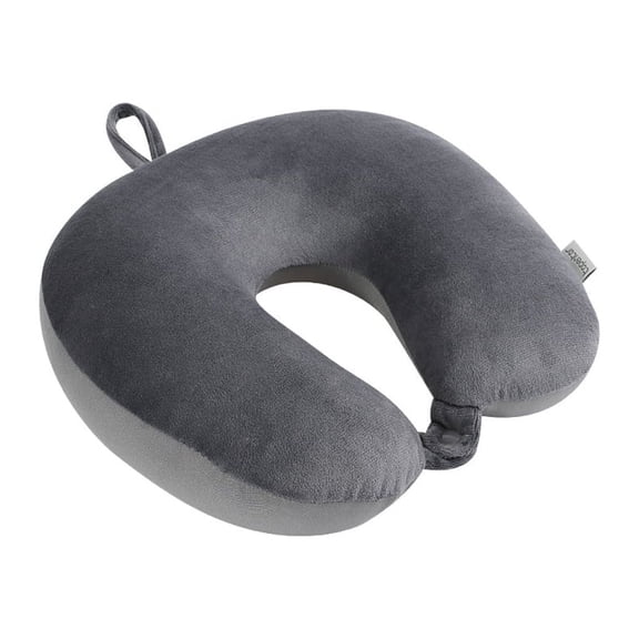 Matsuzay Almohada en forma de U Cojín de soporte para el cuello de color sólido Juegos de cama Gris oscuro