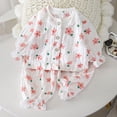 thumbnail image 2 of JUMEYU Girls Pajama Set Soft Toddler Long Sleeve Pajama Set,Kids 2pcs Sleepwear Jammies Set Size 12-13 (White,12-13 Years), 2 of 4