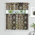 thumbnail image 2 of Boho Kitchen Curtains for Windows – Rustic Tribal Floral Print Cafe Curtains, Vintage Bohemian Geometric Panels for Home Décor, 2 of 6