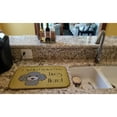 thumbnail image 2 of Silver Gray Poodle Spoiled Dog Lives Here Dish Drying Mat, 2 of 4