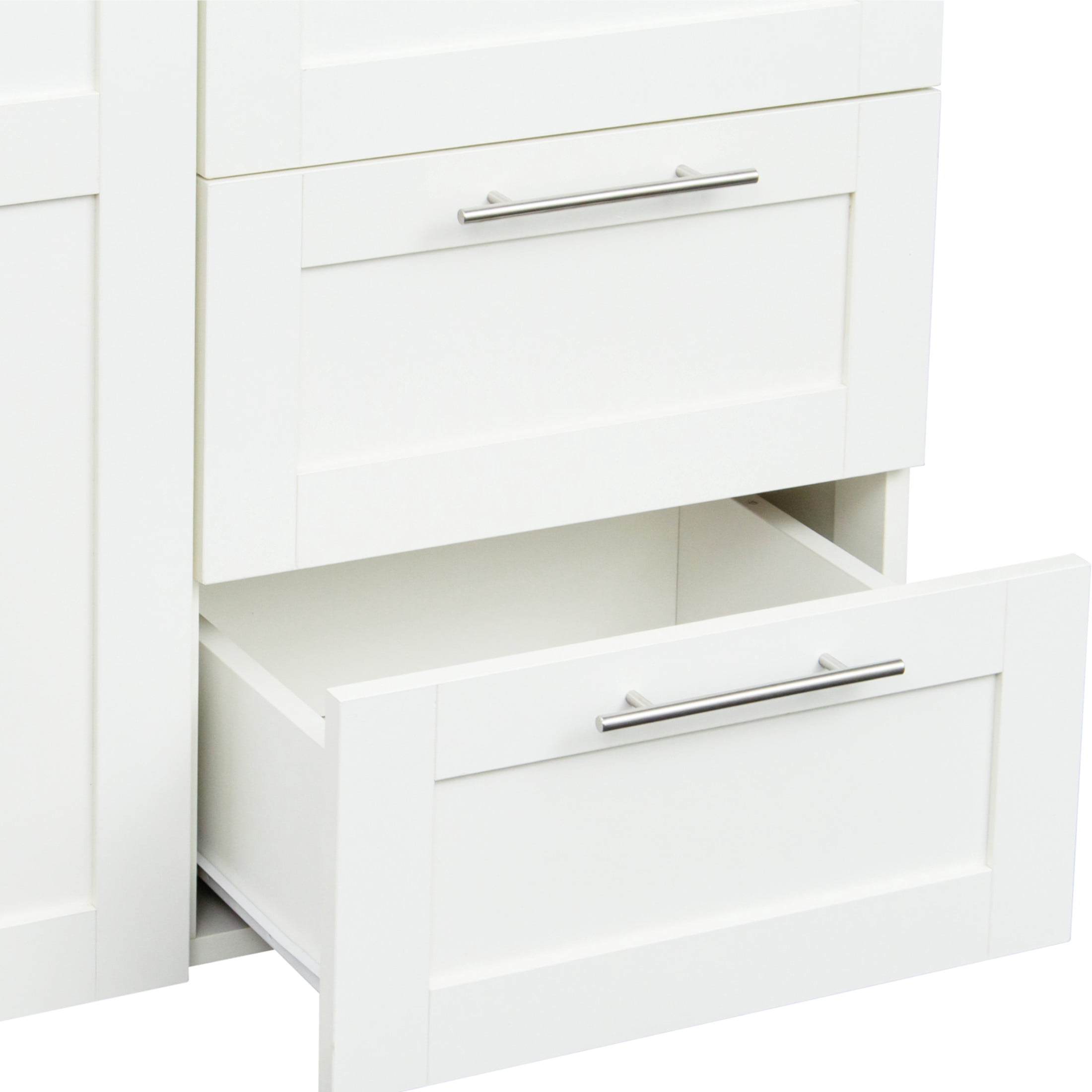 Noble House Eira 70.9" High Wardrobe and Kitchen Cabinet, Storage Zones, Space-Saving Design, White