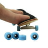 Toys Wooden Finger Skateboarding Professional Bearing Wheel PU Anti-skid Pad Maple Finger Skateboard Novelty Desktop Childrens Toys- Blue
