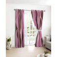 thumbnail image 3 of Pink Brown Ombre Blackout Curtains for Bedroom/Living Room, Thermal Insulated Kitchen Curtains, Geometric Modern Abstract Art Grommet Darkening Window Treatment Drapes 52"x72"x2, 3 of 8