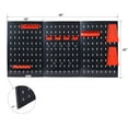 thumbnail image 3 of 4ft Black Metal Pegboard Tool Organizer for Garage &amp; Workshop | 3 Panels w/ Drill &amp; Wrench Racks, 8 Hooks | Heavy-Duty Steel Wall Storage | Maximize Your Space, 3 of 20