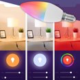 thumbnail image 4 of Bearachild Smart WiFi Tuya LED Light E14 C37 Party Lighting Brightness Voice 500LM IP55 Waterproof Control Decoration Dimmable Bulbs RGB Type2 NO2, 4 of 6