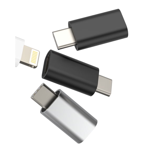 USB C Male to Lightning Female Charger Adapter(3 Pack)for iPhone 16 15 Pro Max for Apple Converter Type C Cable Charging Connector for iPad Accessories Compatible for Samsung Galaxy S25 S24 Adaptor