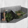 thumbnail image 5 of Safari Soft Flannel Fleece Throw Blanket, Siberian Tigers in Water Waterfall Pool Woodland Swimming Natural, Cozy Plush for Indoor and Outdoor Use, 50" x 70", Reseda Green Orange, by Ambesonne, 5 of 5