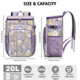 thumbnail image 3 of Romantic Rose and Peony Spring Pattern Insulated Cooler Backpack - 20L Soft Cooler with Padded Straps, 3 of 5