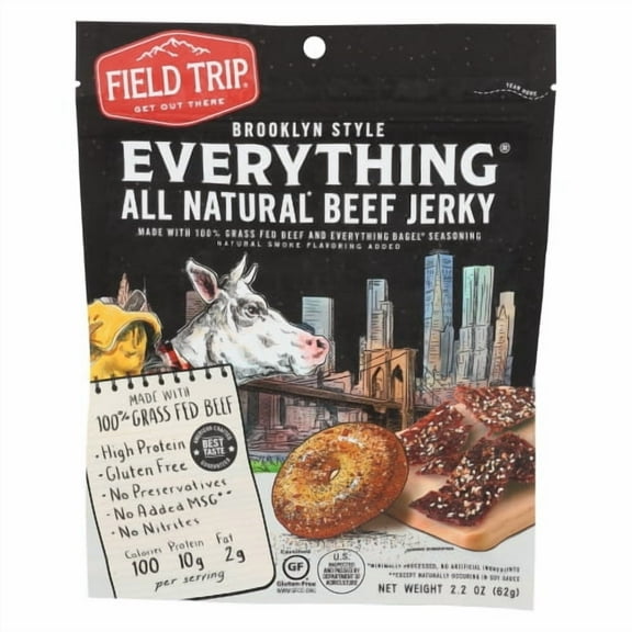 Fieldtrip Jerky Everything Bagel 2.2 oz (Pack of 9)