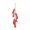 Red, variant on Faux Vegetable String Hanging Decor, Realistic Foam Pepper or Fish Wall Ornament, Farmhouse Style Kitchen Accent for Restaurant, Home and Photography Prop(Green)