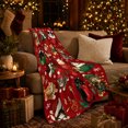 thumbnail image 3 of Festive Christmas Kitten Party Scene Elves Presents Red, Playful Pet Portrait Pattern, Warm Flannel Blanket for Living Room and Bedroom, Cat Lovers Christmas Gift, Pet Lover Home Decor, 3 of 9