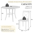 thumbnail image 3 of VECELO 5-Piece Dining Table Set, Modern Faux Marble Table and 4 Upholstered Chairs Set for 4, Round Dining Room Table Set for Small Space, Breakfast Nook, Apartment, White, 3 of 12