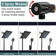 thumbnail image 5 of Shower Head, 5 Setting High Pressure Handheld Showerhead, Rain Shower Heads Combo Hard Water Softener with 60" Hose for Bathroom (Black), 5 of 6