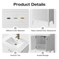 thumbnail image 4 of Vanity Art 30" Double Door Bathroom Vanity with Sink, Freestanding Storage Cabinet with Ceramic Top, and Removable Shelve, 4 of 6