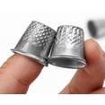 thumbnail image 2 of 10pcs Plated Metal Thimble Cap DIY Manual Sewing Needle Needle Needle Needle Thread Live Hand Thimble, 2 of 8