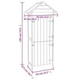 thumbnail image 2 of vidaXL Patio Storage Cabinet Brown 16.7"x25.2"x74.8", 2 of 8