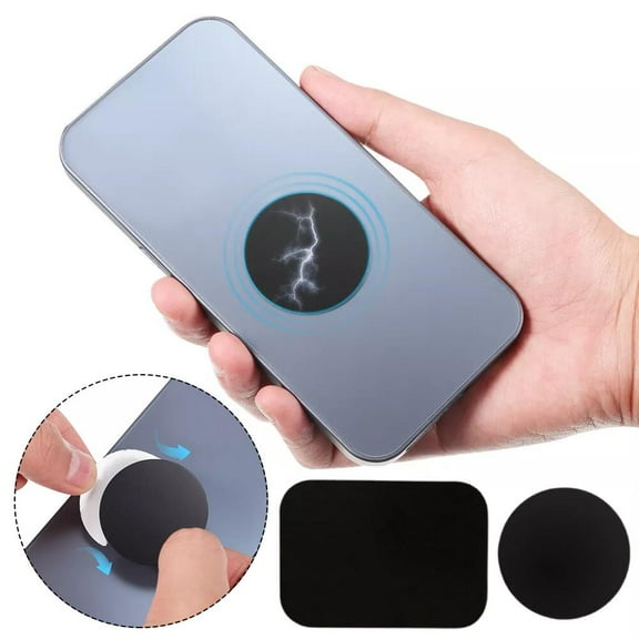 FurNest Car Magnetic Holder 20Pcs Self-Adhesive Metal Plate Rectangle Round &