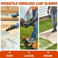 thumbnail image 7 of SENIX 20V Max* Cordless Blower with 2.5Ah Battery & Charger Included, Variable 3-Speed Up to 180 MPH/75 CFM, Lightweight BLX2-M, 7 of 7