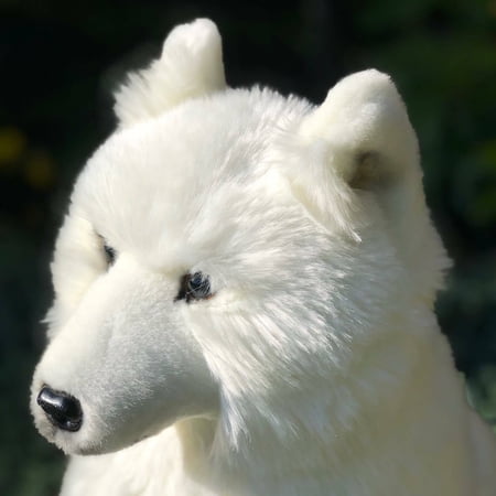 Auswella® Plush 20 Inch Sitting Artic Wolf - Plush Stuffed Animal Wolf price history on PriceWatchPro
