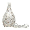 thumbnail image 5 of Mod Lighting and Decor Curved Mosaic Seashell Table Lamp with Tapered Shade - 25" - Gray and White, 5 of 8
