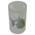 thumbnail image 3 of Northlight Deer and Pine Tree with Snowflakes Glass Christmas Candle Holder - 10", 3 of 6