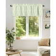 thumbnail image 6 of Baroque Pattern Valances for Windows Green Vintage Abstract Flowers Texture Valance Rod Pocket Light Filtering Short Window Treatments Curtains for Kitchen Bathroom Living Room Bedroom, 42 x 18 Inch, 6 of 7