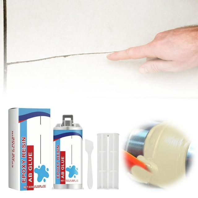 TIELUTT Epoxy Resin AB Epoxy Structural Ab High Strength DIY 5 Second Nail Glue Stick Precision Glue Applicator Tips Polyurethane Glue Marine Flooring Clear Laminate