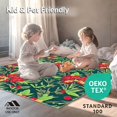 thumbnail image 4 of ODIKA 2'x3' Machine Washable Non-Slip Area Rug, Yuletide Botanical Embellished Decoration High Traffic Rug, Red, 605865, 4 of 5