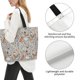 thumbnail image 3 of Balery Funny Chicken Bolsa Tote Estilo Estético con Cremalleras, Bolsa de Hombro, Bolsa de Compras Grande y Plegable, 3 of 8