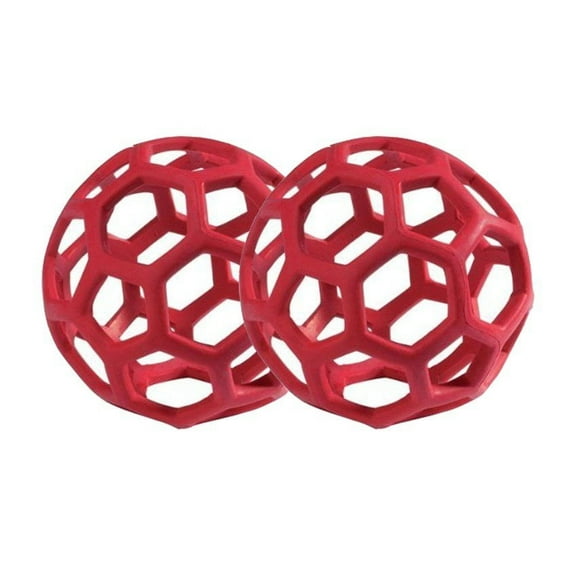 JW Pet Tough by Nature HOL-ee Roller, Assorted Medium Pack of 2, Assorted