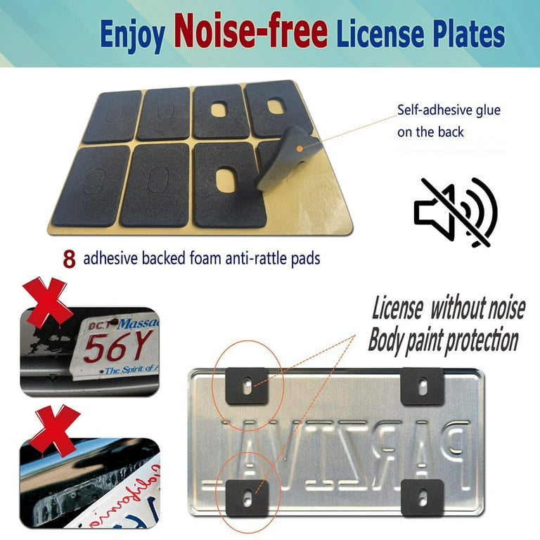 Tactical American Flag License Plate Matte Black USA Aluminum With Screws & Caps - Foto 11