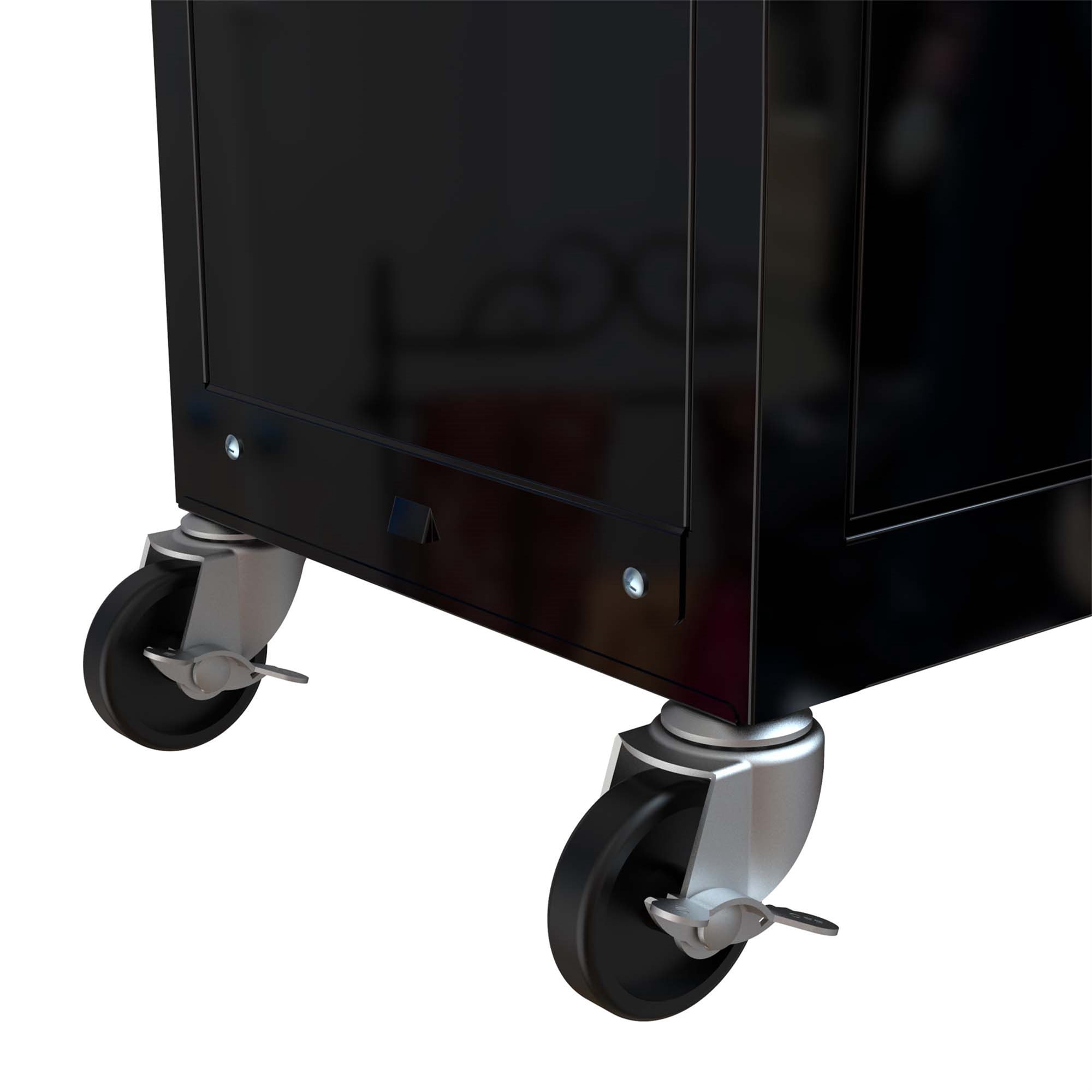 Aukfa Tool Box, 2 in 1 Steel Rolling Tool Chest & Cabinet on Wheels for Garage, 8-Drawers, Black