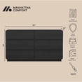 thumbnail image 4 of Chrystie Contemporary Modern 60" Dresser in Black (6-Drawer), 4 of 7