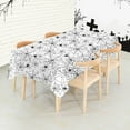 thumbnail image 4 of Hvmvliv Halloween Party Tablecloth Halloween Spider Pattern Disposable Tablecloth Decorative Plastic Dinner Table Cloth Halloween Party Decorations White, 4 of 5