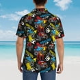 thumbnail image 4 of Disketp Hawaiian Shirts for Men,Monster Car Print Mens Casual Short Sleeve Button Down Shirts Beach Shirt, 4 of 7