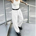 thumbnail image 3 of Mens Casual Dress Pants Old Money Pleated Baggy Wide Leg Vintage Relaxed Fit Slacks Work Office Trousers, 3XL, 3 of 7