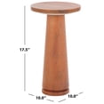 thumbnail image 3 of Safavieh Couture Valentia Scandinavian Marble and Manufactured Wood Round End Table, Clay, 3 of 8