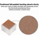 thumbnail image 2 of 24 Pcs Chair Leg Square Furniture Floor Protectors With Felt Pad, Chair Slides Feet Caps Tips Fit 1.18 Inches To 1.38, 2 of 4
