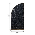 thumbnail image 3 of Efavormart 6ft Black Big Payette Sequin Chiara Backdrop Stand Cover For Half Moon Wedding Arch, 3 of 11