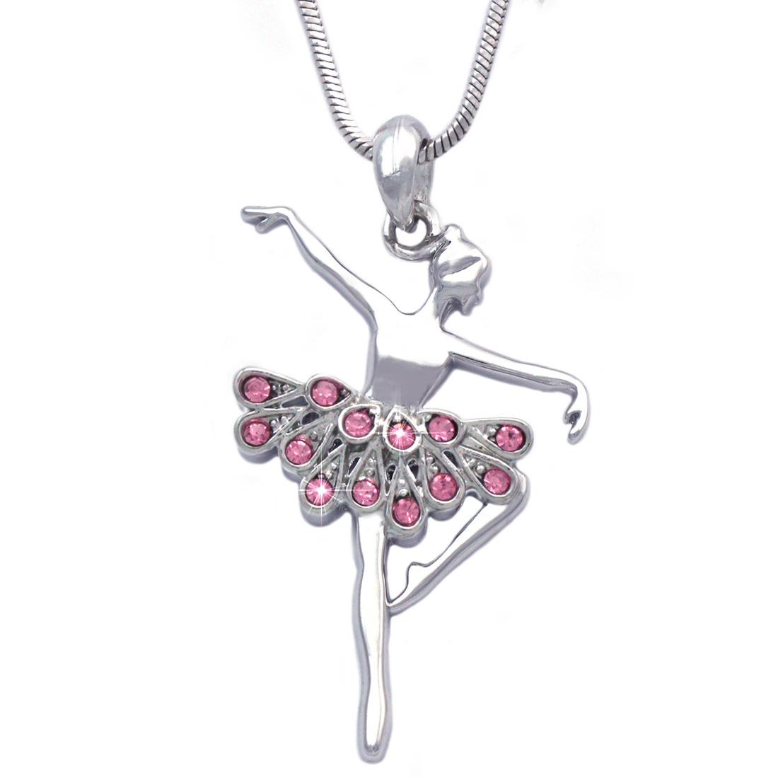 cocojewelry Ballerina Ballet Dancer Dancing Girl Pendant Necklace Jewelry - image 1 of 2