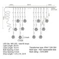 thumbnail image 2 of Luces navideñas Weillsnow 360 LED en forma de carámbano con copos de nieve 8 ml, 2 of 8