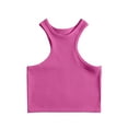 thumbnail image 4 of Royisotas Pink Womens Tank Tops Plus Size Summer Athletic Sleeveless Camisoles for Women Shaping Sports Yoga Crew Neck Ribbed Crop Womens Cami Tops, 4 of 4