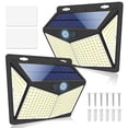 thumbnail image 1 of KIROGILY Lamparas Solares Exterior, 2 Pcs Luces Solares para exterior Jardin 300 LED / 3 Modos 270 &deg; L&aacute;mpara Solar Exterior IP65 Impermeable Luz Led con Sensor de Movimiento para Pa, 1 of 7