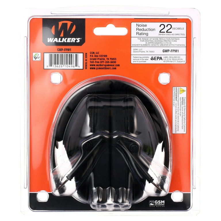Walker's Game Ear Passive & Combos Ear Muff, Black - Walmart.com