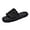 Black, variant on Womens Terry Towelling Slides Sandals Girls ladies Fashion Slip On House Shoes Slippers Platform Open Toe Multicolor Cute