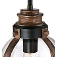 thumbnail image 3 of Westinghouse Cindy Mini Pendant Oil Rubbed Bronze Finish with Barnwood Accents Clear Seeded Glass, 3 of 7
