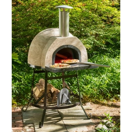 38" Plain Front Fully Assembled Outdoor Wood-Fired Stone Oven