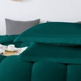 thumbnail image 4 of D.N.G. BEDDINGS 3 Piece Luxury Straight Line Pattern Comforter Set, Premium Super Soft, 800 Thread Count, 100% Egyptian Cotton, Super King Size Teal Solid Color, 4 of 6